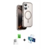 MARSİLYAN™- iPhone 16 Kılıf Zirve Klasik Prime - Siyah 3D Antistatik Seramik Nano Ekran Koruyucu + Raze Metal Kamera Lens - BZ