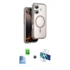 MARSİLYAN™- iPhone 16 Kılıf Zirve Klasik Prime - Siyah 3D Antistatik Seramik Nano Ekran Koruyucu + Raze Metal Kamera Lens - LT