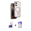 MARSİLYAN™- iPhone 16 Kılıf Zirve Klasik Prime - Siyah Bilvis 5in1 3D Magic Cam Ekran Koruyucu + Bilvis Titan Kamera Lens - GS
