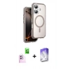 MARSİLYAN™- iPhone 16 Kılıf Zirve Klasik Prime - Siyah Bilvis 5in1 3D Magic Cam Ekran Koruyucu + Raze Metal Kamera Lens - PE