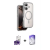 MARSİLYAN™- iPhone 16 Kılıf Zirve Klasik Prime - Siyah Bilvis 5in1 3D Magic Cam Ekran Koruyucu + Bilvis Titan Kamera Lens - SH