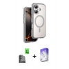 MARSİLYAN™- iPhone 16 Kılıf Zirve Klasik Prime - Siyah Bilvis 5in1 3D Magic Cam Ekran Koruyucu + Raze Metal Kamera Lens - SH