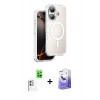 MARSİLYAN™- iPhone 16 Kılıf Zirve Klasik Prime - Siyah Bilvis 5in1 5D Magic Hayalet Cam Ekran Koruyucu + Raze Metal Kamera Lens - BZ