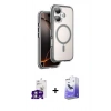 MARSİLYAN™- iPhone 16 Kılıf Zirve Klasik Prime - Siyah Bilvis 5in1 5D Magic Hayalet Cam Ekran Koruyucu + Bilvis Titan Kamera Lens - GS