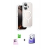 MARSİLYAN™- iPhone 16 Kılıf Zirve Klasik Prime - Siyah Bilvis 5in1 5D Magic Hayalet Cam Ekran Koruyucu + Raze Metal Kamera Lens - PE