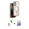 MARSİLYAN™- iPhone 16 Kılıf Zirve Klasik Prime - Siyah Bilvis 5in1 5D Magic Hayalet Cam Ekran Koruyucu + Raze Metal Kamera Lens - PE