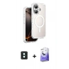 MARSİLYAN™- iPhone 16 Kılıf Zirve Klasik Prime - Siyah Bilvis 5in1 5D Magic Hayalet Cam Ekran Koruyucu + PVD Metal Kamera Lens - YL