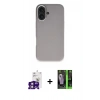 MARSİLYAN™- iPhone 16 Kılıf Zirve Modern Prime - Şeffaf 360 Full Body Arka Koruyucu + Bilvis Titan Kamera Lens - PE