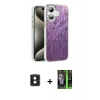 MARSİLYAN™- iPhone 16 Kılıf Zirve Modern Prime - Şeffaf 360 Full Body Arka Koruyucu + PVD Metal Kamera Lens - PE