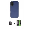 MARSİLYAN™- iPhone 16 Kılıf Zirve Modern Prime - Şeffaf 360 Full Body Arka Koruyucu + PVD Metal Kamera Lens - PE