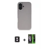 MARSİLYAN™- iPhone 16 Kılıf Zirve Modern Prime - Şeffaf 360 Full Body Arka Koruyucu + PVD Metal Kamera Lens - PE