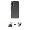 MARSİLYAN™- iPhone 16 Kılıf Zirve Modern Prime - Şeffaf Pasifik Cam Ekran Koruyucu + Bilvis Titan Kamera Lens - PE