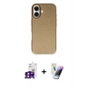 MARSİLYAN™- iPhone 16 Kılıf Zirve Modern Prime - Şeffaf Pasifik Cam Ekran Koruyucu + Bilvis Titan Kamera Lens - PE