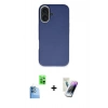 MARSİLYAN™- iPhone 16 Kılıf Zirve Modern Prime - Şeffaf Pasifik Cam Ekran Koruyucu + Raze Metal Kamera Lens - LT