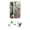 MARSİLYAN™- iPhone 16 Kılıf Zirve Modern Prime - Şeffaf Pasifik Cam Ekran Koruyucu + Raze Metal Kamera Lens - BZ