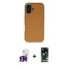 MARSİLYAN™- iPhone 16 Kılıf Zirve Modern Prime - Siyah 360 Mat Full Body Arka Koruyucu + Bilvis Titan Kamera Lens - PE