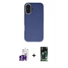 MARSİLYAN™- iPhone 16 Kılıf Zirve Modern Prime - Siyah 360 Mat Full Body Arka Koruyucu + Bilvis Titan Kamera Lens - PE