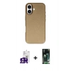 MARSİLYAN™- iPhone 16 Kılıf Zirve Modern Prime - Siyah 360 Mat Full Body Arka Koruyucu + Bilvis Titan Kamera Lens - PE