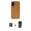 MARSİLYAN™- iPhone 16 Kılıf Zirve Modern Prime - Siyah 360 Mat Full Body Arka Koruyucu + PVD Metal Kamera Lens - PE