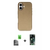MARSİLYAN™- iPhone 16 Kılıf Zirve Modern Prime - Siyah 360 Mat Full Body Arka Koruyucu + Raze Metal Kamera Lens - SH