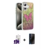 MARSİLYAN™- iPhone 16 Kılıf Zirve Modern Prime - Siyah 3D Antistatik Hayalet Cam Ekran Koruyucu + Bilvis Titan Kamera Lens - PE