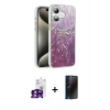 MARSİLYAN™- iPhone 16 Kılıf Zirve Modern Prime - Siyah 3D Antistatik Hayalet Cam Ekran Koruyucu + Bilvis Titan Kamera Lens - PE
