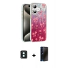 MARSİLYAN™- iPhone 16 Kılıf Zirve Modern Prime - Siyah 3D Antistatik Hayalet Cam Ekran Koruyucu + PVD Metal Kamera Lens - YL