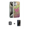 MARSİLYAN™- iPhone 16 Kılıf Zirve Modern Prime - Siyah 3D Antistatik Hayalet Cam Ekran Koruyucu + PVD Metal Kamera Lens - MI