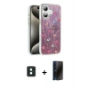 MARSİLYAN™- iPhone 16 Kılıf Zirve Modern Prime - Siyah 3D Antistatik Hayalet Cam Ekran Koruyucu + PVD Metal Kamera Lens - YL