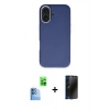 MARSİLYAN™- iPhone 16 Kılıf Zirve Modern Prime - Siyah 3D Antistatik Hayalet Cam Ekran Koruyucu + Raze Metal Kamera Lens - LT
