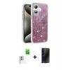 MARSİLYAN™- iPhone 16 Kılıf Zirve Modern Prime - Siyah 3D Antistatik Hayalet Cam Ekran Koruyucu + Raze Metal Kamera Lens - BZ