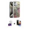 MARSİLYAN™- iPhone 16 Kılıf Zirve Modern Prime - Siyah 3D Antistatik Mat Seramik Nano Ekran Koruyucu + Bilvis Titan Kamera Lens - SH