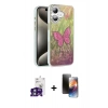 MARSİLYAN™- iPhone 16 Kılıf Zirve Modern Prime - Siyah 3D Antistatik Mat Seramik Nano Ekran Koruyucu + Bilvis Titan Kamera Lens - YL