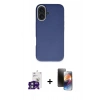MARSİLYAN™- iPhone 16 Kılıf Zirve Modern Prime - Siyah 3D Antistatik Mat Seramik Nano Ekran Koruyucu + Bilvis Titan Kamera Lens - YL