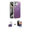 MARSİLYAN™- iPhone 16 Kılıf Zirve Modern Prime - Siyah 3D Antistatik Mat Seramik Nano Ekran Koruyucu + Bilvis Titan Kamera Lens - YL