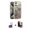 MARSİLYAN™- iPhone 16 Kılıf Zirve Modern Prime - Siyah 3D Antistatik Mat Seramik Nano Ekran Koruyucu + Bilvis Titan Kamera Lens - YL