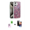MARSİLYAN™- iPhone 16 Kılıf Zirve Modern Prime - Siyah 3D Antistatik Mat Seramik Nano Ekran Koruyucu + Raze Metal Kamera Lens - PE