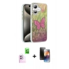 MARSİLYAN™- iPhone 16 Kılıf Zirve Modern Prime - Siyah 3D Antistatik Mat Seramik Nano Ekran Koruyucu + Raze Metal Kamera Lens - PE