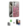 MARSİLYAN™- iPhone 16 Kılıf Zirve Modern Prime - Siyah 3D Antistatik Mat Seramik Nano Ekran Koruyucu + Raze Metal Kamera Lens - SH
