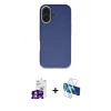 MARSİLYAN™- iPhone 16 Kılıf Zirve Modern Prime - Siyah 3D Antistatik Seramik Nano Ekran Koruyucu + Bilvis Titan Kamera Lens - GS