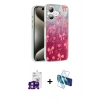 MARSİLYAN™- iPhone 16 Kılıf Zirve Modern Prime - Siyah 3D Antistatik Seramik Nano Ekran Koruyucu + Bilvis Titan Kamera Lens - PE