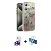 MARSİLYAN™- iPhone 16 Kılıf Zirve Modern Prime - Siyah 3D Antistatik Seramik Nano Ekran Koruyucu + Bilvis Titan Kamera Lens - PE
