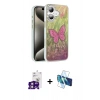 MARSİLYAN™- iPhone 16 Kılıf Zirve Modern Prime - Siyah 3D Antistatik Seramik Nano Ekran Koruyucu + Bilvis Titan Kamera Lens - PE