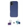 MARSİLYAN™- iPhone 16 Kılıf Zirve Modern Prime - Siyah 3D Antistatik Seramik Nano Ekran Koruyucu + Bilvis Titan Kamera Lens - SH