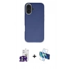MARSİLYAN™- iPhone 16 Kılıf Zirve Modern Prime - Siyah 3D Antistatik Seramik Nano Ekran Koruyucu + Bilvis Titan Kamera Lens - YL