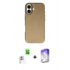 MARSİLYAN™- iPhone 16 Kılıf Zirve Modern Prime - Siyah Bilvis 5in1 3D Magic Cam Ekran Koruyucu + Beyaz Raze Metal Kamera Lens