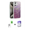 MARSİLYAN™- iPhone 16 Kılıf Zirve Modern Prime - Siyah Bilvis 5in1 3D Magic Cam Ekran Koruyucu + Beyaz Raze Metal Kamera Lens