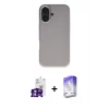 MARSİLYAN™- iPhone 16 Kılıf Zirve Modern Prime - Siyah Bilvis 5in1 3D Magic Cam Ekran Koruyucu + Bilvis Titan Kamera Lens - GS