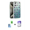 MARSİLYAN™- iPhone 16 Kılıf Zirve Modern Prime - Siyah Bilvis 5in1 3D Magic Cam Ekran Koruyucu + Lacivert Raze Metal Kamera Lens
