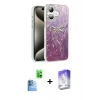 MARSİLYAN™- iPhone 16 Kılıf Zirve Modern Prime - Siyah Bilvis 5in1 3D Magic Cam Ekran Koruyucu + Lacivert Raze Metal Kamera Lens